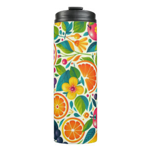 Colourful fruits  thermal tumbler