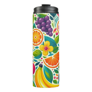 Colourful fruits  thermal tumbler