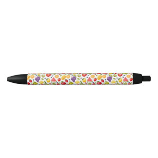 Colourful Fruity Pattern Pen (White Base)