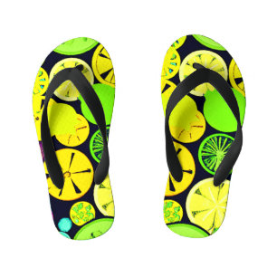 Colourful Fruity Vibrance Pattern Kid's Flip Flops