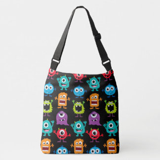 Colourful Fun Abstract Pattern Kids Monsters Crossbody Bag