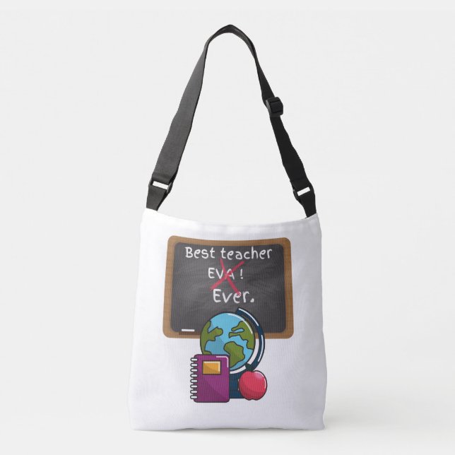  colourful fun Best teacher ever book bag Tote (Front)