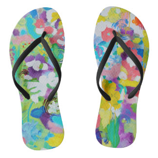 Colourful Fun by Lydia's Art Sangria  (Flip Flops) Flip Flops