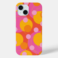 Colourful Fun Circles Polka Dots Juicy Pink Magent