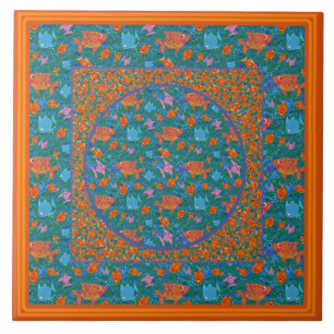 Colourful Fun Fish in the Sea Ceramic Tile