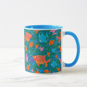 Colourful Fun Fish in the Sea Ringer Mug