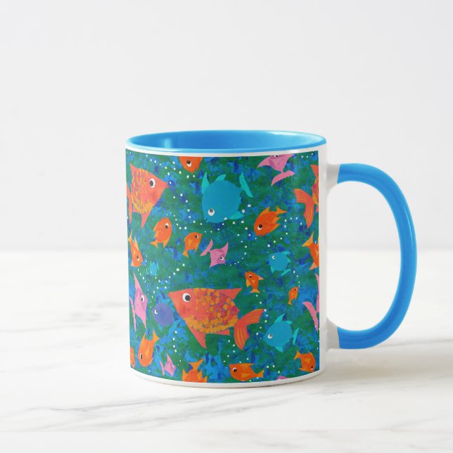 Colourful Fun Fish in the Sea Ringer Mug (Right)