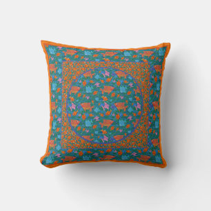 Colourful Fun Fish Swimming in the Sea Cushion