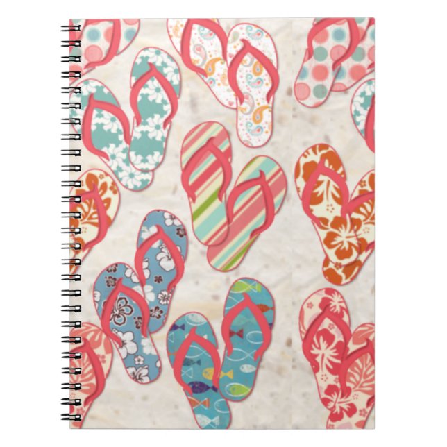 Colourful & fun flip flop summer fun! notebook (Front)