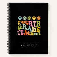 Colourful Fun Fourth Grade Teacher Custom Name