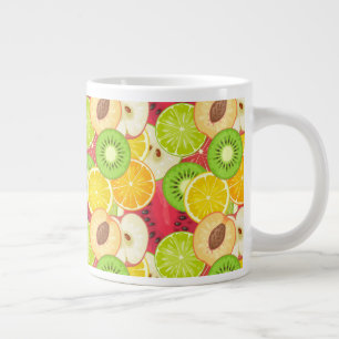Colourful Fun Fruit Pattern Large Coffee Mug