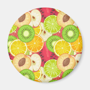 Colourful Fun Fruit Pattern Magnet