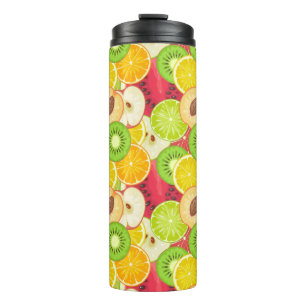 Colourful Fun Fruit Pattern Thermal Tumbler