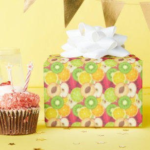Colourful Fun Fruit Pattern Wrapping Paper