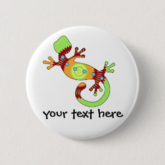 Colourful Fun Gecko Lizard 6 Cm Round Badge
