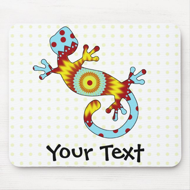 Colourful Fun Gecko Lizard Mouse Mat (Front)