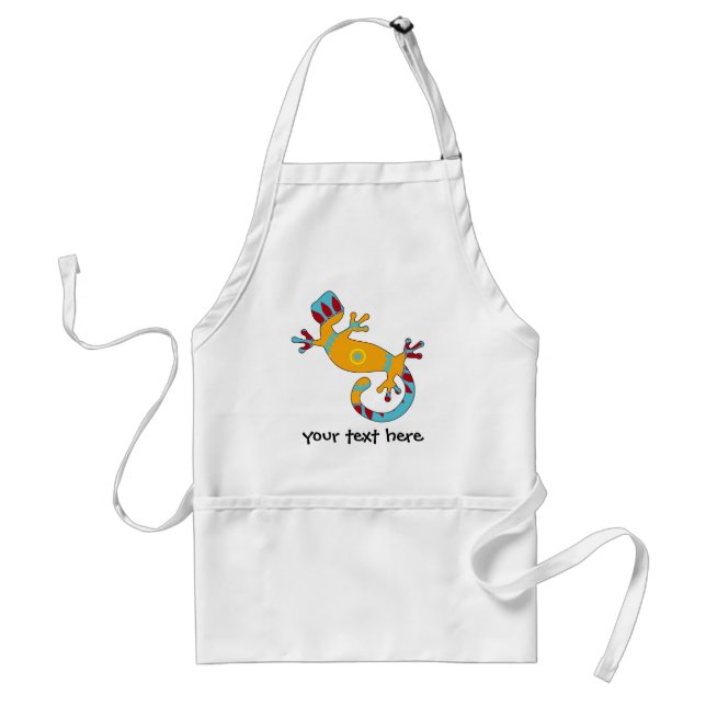 Colourful Fun Gecko Lizard Standard Apron (Front)