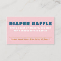 Colourful Fun Gender Neutral Baby Diaper Raffle