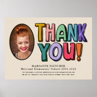 Colourful Fun Hand Lettered Thank You Gift