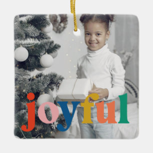 Colourful Fun Joyful Family Photo Ornament