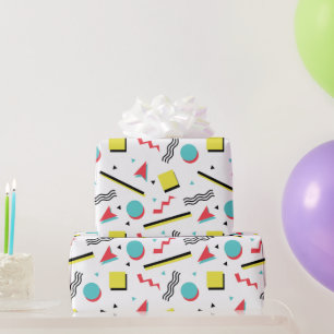 Colourful Fun Memphis Pattern Wrapping Paper