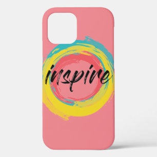 Colourful, fun, modern vibrant cool design Inspire iPhone 12 Case