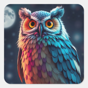 Colourful Fun Owl Stickers
