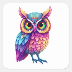 Colourful Fun Owl Stickers