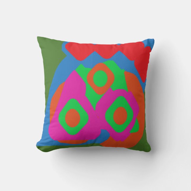 colourful fun party pillow (Front)