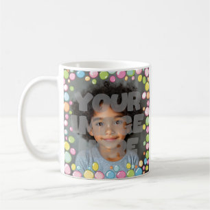 Colourful Fun Pastel Bubble Frame Border for Photo Coffee Mug