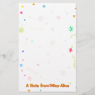Colourful Fun Stationery   Note