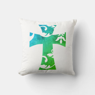 colourful fun SWIRL CROSS Cushion