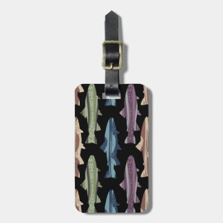 Colourful Fun Trout Fish Pattern Luggage Tag