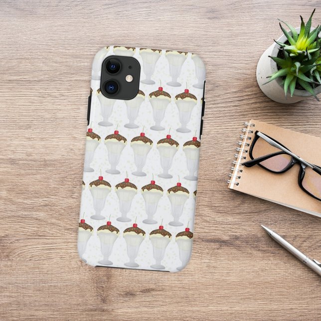 Colourful Fun Whimsical Ice Cream Sundae Custom Case-Mate iPhone Case (Creator Uploaded)