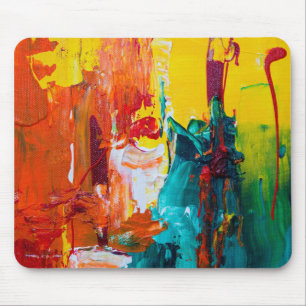 Colourful Funky Abstract Mouse Mat