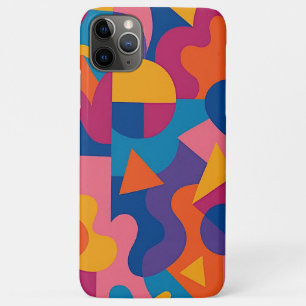 Colourful Funky Amorphous Shapes Art Pattern iPhone 11 Pro Max Case