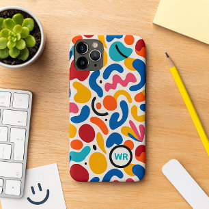 Colourful Funky Amorphous Shapes Art Pattern iPhone 11Pro Max Case
