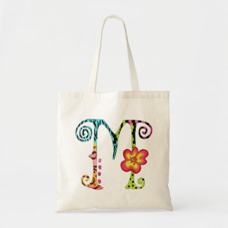 Colourful Funky Monogram M Tote Bag
