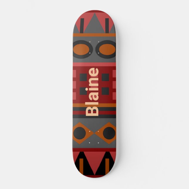 Colourful Funky Pattern Skateboard (Front)