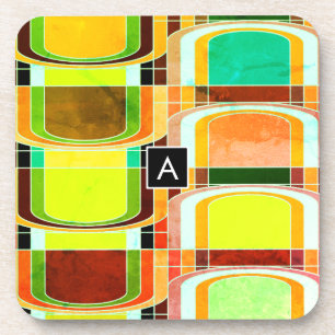 Colourful Funky Retro Inspired Coaster