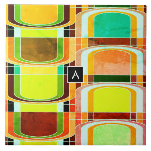 Colourful Funky Retro Inspired Tile