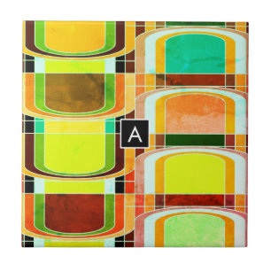 Colourful Funky Retro Inspired Tile
