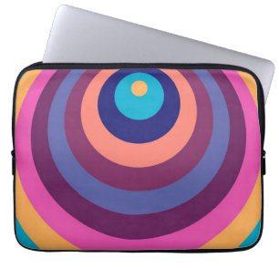 Colourful Funky Stripes Modern Geometric Pattern Laptop Sleeve