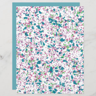 Colourful Funky Terrazzo Art Scrapbook Paper