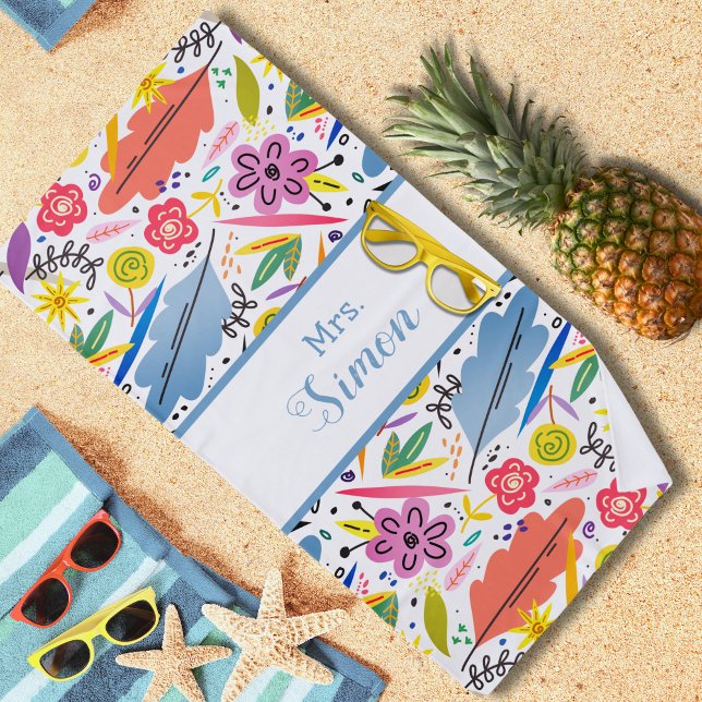 Colourful Funky Tropical Hawaiian Beach Towel (Creator Uploaded)