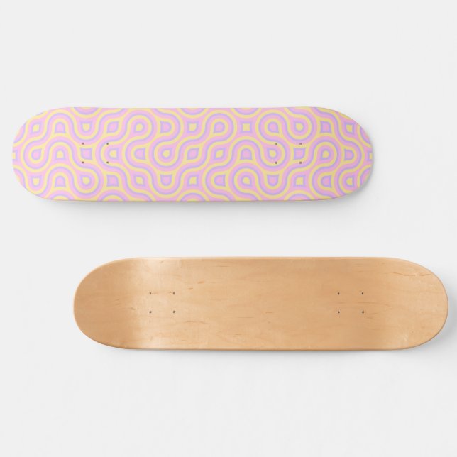 Colourful Funky Truchet   Skateboard (Horz)