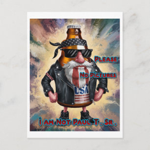 Colourful Funny Beer Design on a Holiday Postcard