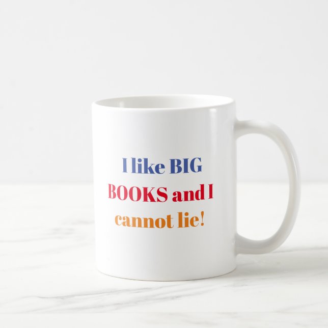 Colourful Funny Book Club Quote Coffee Mug (Right)