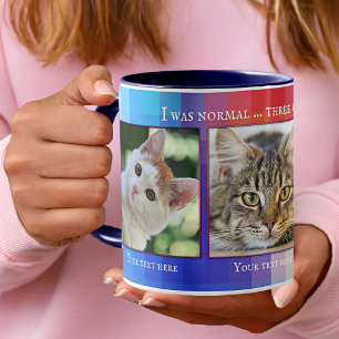 Colourful Funny Cats Custom Photo Mug