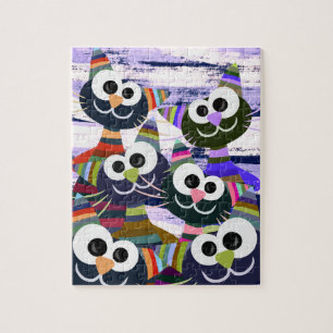 Colourful funny cats jigsaw puzzle